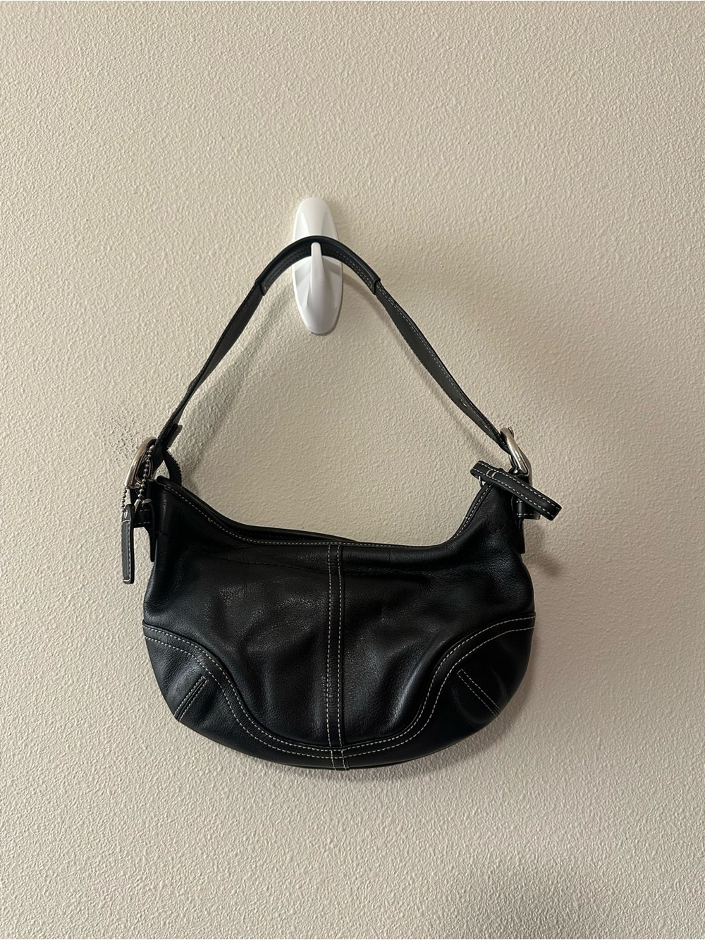 Y2K vintage coach black leather soho mini hobo 9541 - Gem